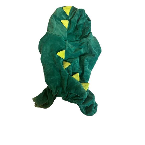Dog Dinosaur Design Costume Pet Cosplay Elastic Hoodie Clothes Size Small Green - Picture 4 of 4